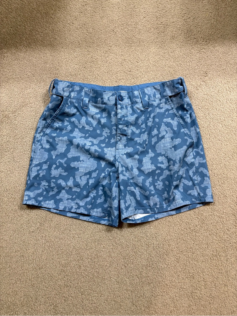Huk Blue Camouflage Athletic Shorts